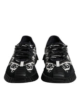 Dolce & Gabbana Black Logo Lace Up Low Top NS1 Sneakers Shoes